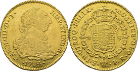 Potosí. 4 escudos. 1784. P-R. Rarísima