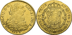 Santiago. 8 escudos. 1774. DA. EBC