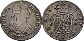 Sevilla. 4 reales. 1776. CF. Tono oscuro. Atractivo