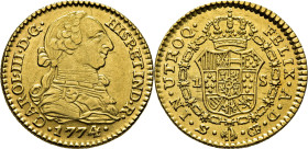 Sevilla. 1 escudo. 1774. CF. Atractivo. Escasa