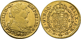 Sevilla. 1 escudo. 1780. CF. EBC/casi SC-. Atractivo. Escasa