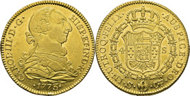 Sevilla. 4 escudos. 1773. CF. Casi EBC-/EBC. Atractivo. Llamativo resplandor