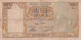 Algeria, 1.000 Francs, 1953, FINE, p107
FINE
There are pinholes, openings, tears and stains
Estimate: USD 30 - 60