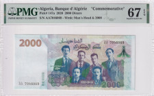Algeria, 2.000 Dinars, 2020, UNC, p147a
UNC
PMG 67 EPQHigh Condition, Commemorative banknote
Estimate: USD 50 - 100