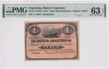 Argentina, 1 Real, 1873, UNC, pS1478r, REMAINDER
UNC
PMG 63 EPQ
Estimate: USD 300 - 600