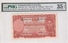 Australia, 10 Shillings, 1949, VF, p25c
VF
PMG 35 EPQ
Estimate: USD 100 - 200