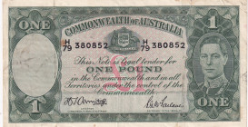 Australia, 1 Pound, 1942, VF, p26b
VF
King George VI PortraitThere are stains and split
Estimate: USD 50 - 100