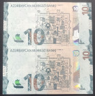 Azerbaijan, 10 Manat, 2021, UNC, p40, (Total 2 consecutive banknotes)
UNC
Estimate: USD 20 - 40