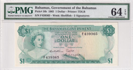 Bahamas, 1 Dollar, 1965, UNC, p18b
UNC
PMG 64 EPQQueen Elizabeth II Portrait
Estimate: USD 150 - 300