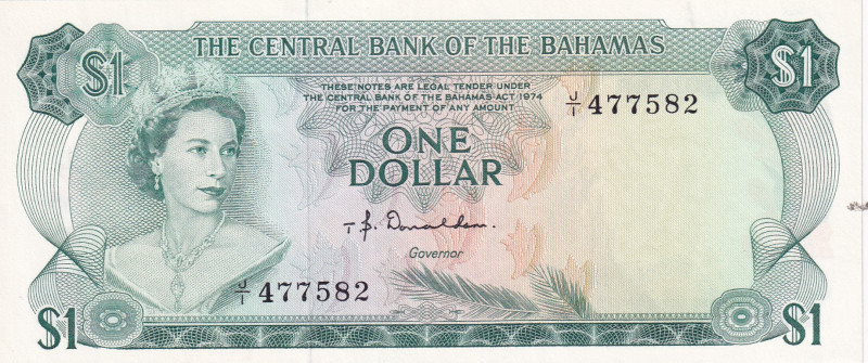 Bahamas, 1 Dollar, 1974, UNC, p35a
UNC
Queen Elizabeth II Portrait
Estimate: ...
