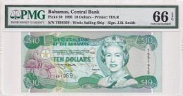 Bahamas, 10 Dollars, 1996, UNC, p59
UNC
PMG 66 EPQQueen Elizabeth II Portrait
Estimate: USD 200 - 400