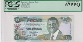 Bahamas, 1 Dollar, 2001, UNC, p69
UNC
PCGS 67 PPQ
Estimate: USD 25 - 50