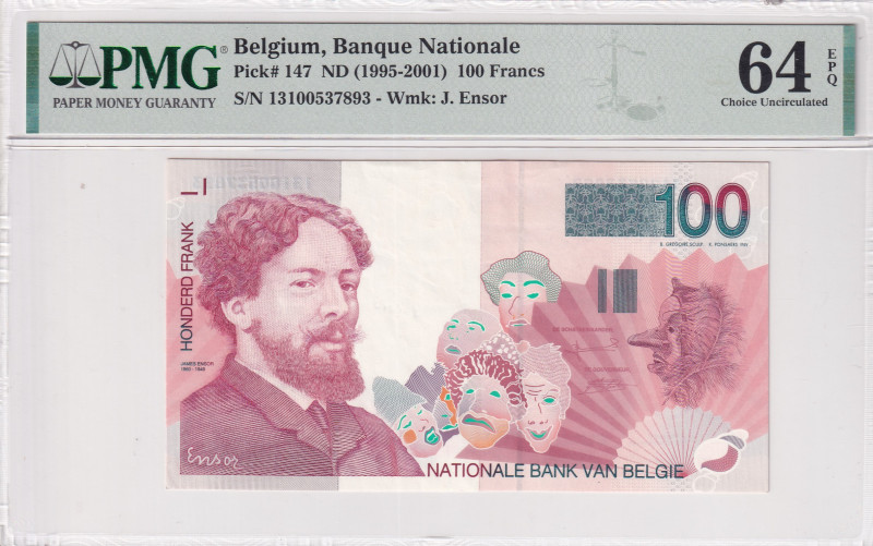 Belgium, 100 Francs, 1995/2001, UNC, p147
UNC
PMG 64 EPQ
Estimate: USD 25 - 5...