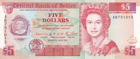Belize, 5 Dollars, 1991, AUNC, p53b
AUNC
Queen Elizabeth II Portrait
Estimate: USD 20 - 40