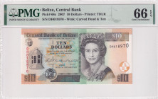 Belize, 10 Dollars, 2007, UNC, p68c
UNC
PMG 66 EPQ
Estimate: USD 50 - 100
