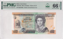Belize, 10 Dollars, 2016, UNC, p68e
UNC
PMG 66 EPQ
Estimate: USD 50 - 100
