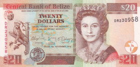 Belize, 20 Dollars, 2014, UNC, p69e
UNC
Queen Elizabeth II Portrait
Estimate: USD 50 - 100