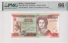 Belize, 20 Dollars, 2017, UNC, p69f
UNC
PMG 66 EPQ
Estimate: USD 50 - 100