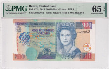 Belize, 100 Dollars, 2016, UNC, p71c
UNC
PMG 65 EPQ
Estimate: USD 200 - 400