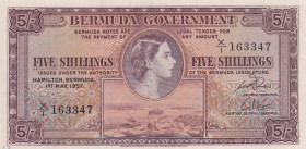 Bermuda, 5 Shillings, 1957, AUNC, p18b
AUNC
Queen Elizabeth II Portrait
Estimate: USD 75 - 150