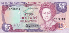 Bermuda, 5 Dollars, 1989, UNC, p35a
UNC
Queen Elizabeth II Portrait
Estimate: USD 75 - 150
