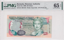 Bermuda, 20 Dollars, 2000, UNC, p53a
UNC
PMG 65 EPQ
Estimate: USD 125 - 250