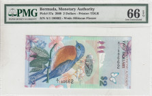 Bermuda, 2 Dollars, 2009, UNC, p57a
UNC
PMG 66 EPQ
Estimate: USD 30 - 60