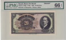 Brazil, 20 Mil Reis, 1923, UNC, p116fp, PROOF
UNC
PMG 66 EPQ
Estimate: USD 200 - 400
