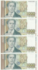Bulgaria, 1.000 Leva, 1997, UNC, p105, REPLACEMENT
UNC
(Total 4 consecutive banknotes)
Estimate: USD 30 - 60