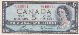 Canada, 5 Dollars, 1954, XF, p77c
XF
Queen Elizabeth II Portrait
Estimate: USD 20 - 40