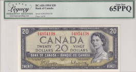 Canada, 20 Dollars, 1954, UNC, p80b
UNC
LCG 65 PPQQueen Elizabeth II Portrait
Estimate: USD 100 - 200