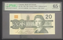 Canada, 20 Dollars, 1991, UNC, p97a
UNC
PMG 65 EPQQueen Elizabeth II Portrait
Estimate: USD 75 - 150