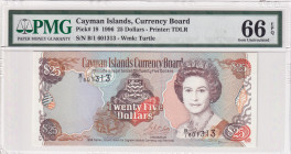 Cayman Islands, 25 Dollars, 1996, UNC, p19
UNC
PMG 66 EPQQueen Elizabeth II Portrait
Estimate: USD 75 - 150