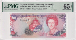 Cayman Islands, 10 Dollars, 2001, UNC, p28a
UNC
PMG 65 EPQQueen Elizabeth II Portrait
Estimate: USD 75 - 150
