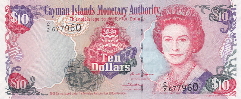 Cayman Islands, 10 Dollars, 2005, UNC, p35a
UNC
Queen Elizabeth II Portrait
E...