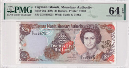 Cayman Islands, 25 Dollars, 2006, UNC, p36a
UNC
PMG 64 EPQQueen Elizabeth II Portrait
Estimate: USD 100 - 200