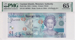 Cayman Islands, 1 Dollar, 2010, UNC, p38a
UNC
PMG 65 EPQQueen Elizabeth II Portrait
Estimate: USD 40 - 80