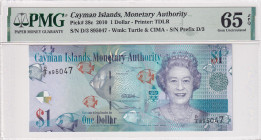 Cayman Islands, 1 Dollar, 2010, UNC, p38c
UNC
PMG 65 EPQQueen Elizabeth II Portrait
Estimate: USD 40 - 80