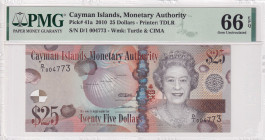 Cayman Islands, 25 Dollars, 2010, UNC, p41a
UNC
PMG 66 EPQQueen Elizabeth II Portrait
Estimate: USD 75 - 150