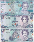 Cayman Islands, 1 Dollar, 2001/2010, UNC, p26b; p30a; p38b, (Total 3 banknotes)
UNC
Queen Elizabeth II Portrait
Estimate: USD 20 - 40