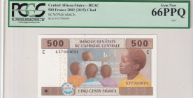 Central African States, 500 Francs, 2015, UNC, p606Cb
UNC
PCGS 66 PPQ"C" Chad
Estimate: USD 25 - 50