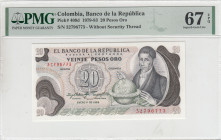 Colombia, 20 Pesos Oro, 1979/1983, UNC, p409d
UNC
PMG 67 EPQHigh ConditionTOP POP
Estimate: USD 50 - 100