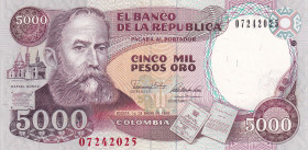 Colombia, 5.000 Pesos Oro, 1990, UNC, p436
UNC
Estimate: USD 20 - 40