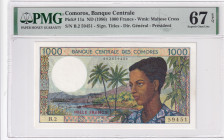Comoros, 1.000 Francs, 1986, UNC, p11a
UNC
PMG 67 EPQHigh Condition
Estimate: USD 100 - 200