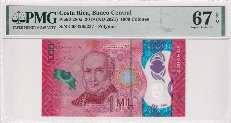 Costa Rica, 1.000 Colones, 2021, UNC, p280a
UNC
PMG 67 EPQHigh Condition
Esti...