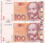 Croatia, 100 Kuna, 2012, UNC, p41b, (Total 2 consecutive banknotes)
UNC
Estimate: USD 30 - 60