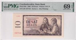 Czechoslovakia, 10 Korun, 1960, UNC, p88e
UNC
PMG 69 EPQHigh Condition
Estimate: USD 125 - 250