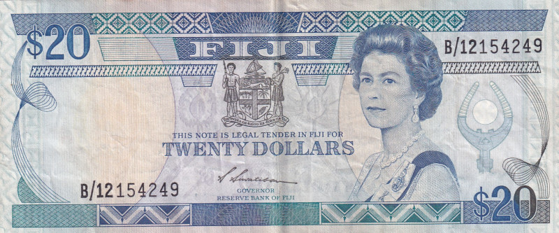 Fiji, 20 Dollars, 1988, VF(+), p88a
VF(+)
Queen Elizabeth II Portrait
Estimat...