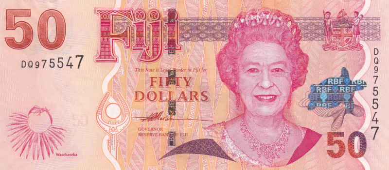 Fiji, 50 Dollars, 2007, UNC, p113a
UNC
Queen Elizabeth II Portrait
Estimate: ...