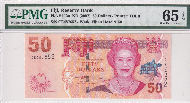 Fiji, 50 Dollars, 2007, UNC, p113a
UNC
PMG 65 EPQ
Estimate: USD 100 - 200